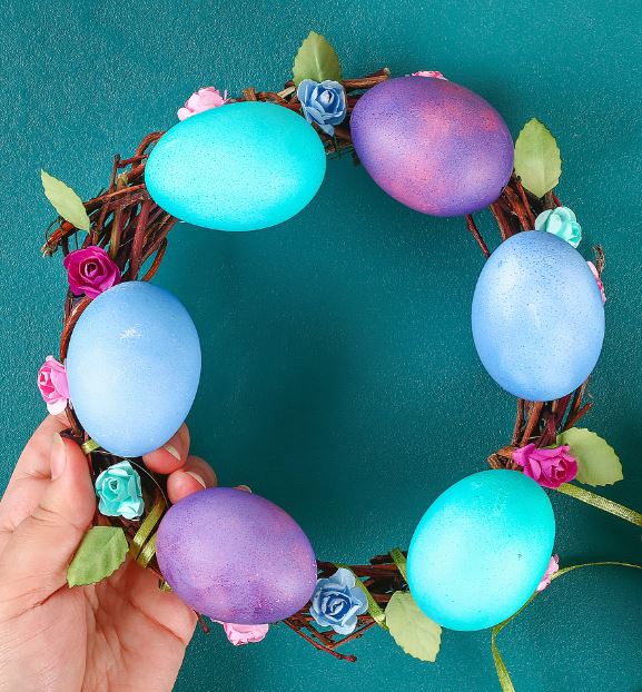 Easter egg spring wreath